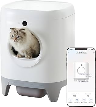 PETKIT 自動猫用トイレ ホワイト Amazon | PETKIT 猫 トイレ 自動トイレ オシッコが漏れない